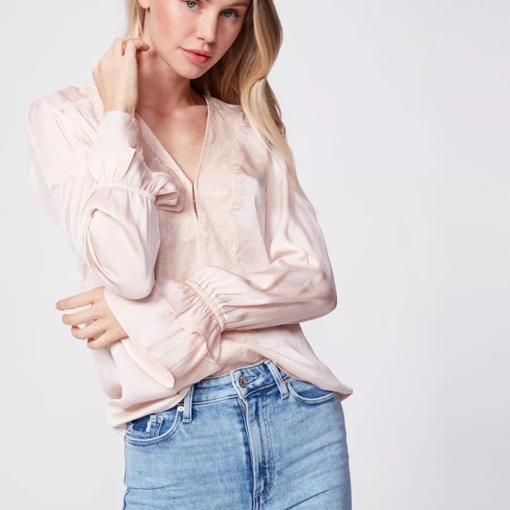 Paige light blush Lyrica blouse